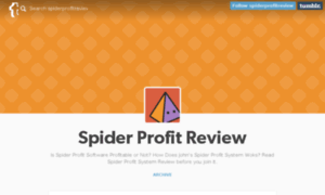 Spiderprofitreview.tumblr.com thumbnail