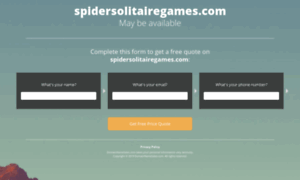Spidersolitairegames.com thumbnail