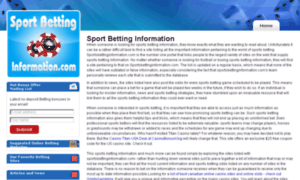 Sportbettinginformation.com thumbnail