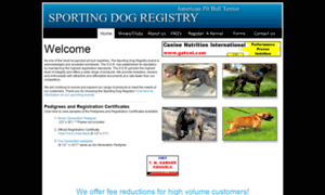 Sporting-dog-registry.com thumbnail