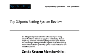 Sportsbettingsystemreviews.com thumbnail