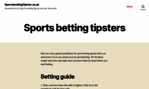 Sportsbettingtipster.co.uk thumbnail