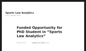 Sportslawprofessor.com thumbnail