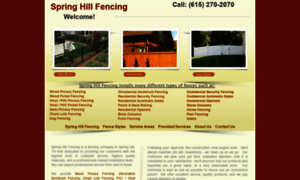 Springhillfencing.com thumbnail