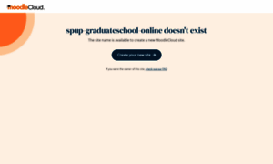 Spup-graduateschool-online.moodlecloud.com thumbnail