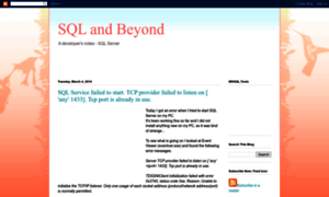 Sqlbeyond.blogspot.com thumbnail