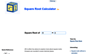 Squarerootcalculator.co thumbnail