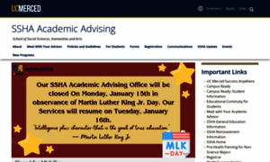 Ssha-advising.ucmerced.edu thumbnail