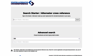 Starter-alternator-crossreference.com thumbnail