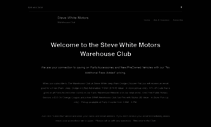 Stevewhitemotors.club thumbnail