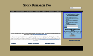 Stockresearchpro.com thumbnail