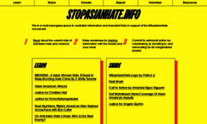 Stopasianhate.info thumbnail