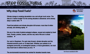 Stopfossilfuels.org thumbnail
