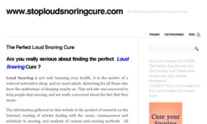 Stoploudsnoringcure.com thumbnail