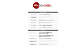 Stopthehunger.com thumbnail