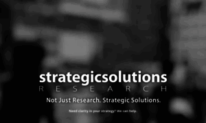 Strategicsolutionsresearch.com thumbnail