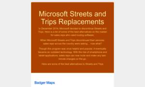 Streets-and-trips-replacement.com thumbnail