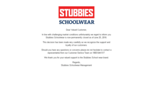 Stubbiesschoolwear.com.au thumbnail
