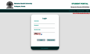 Studentportal.mgu.ac.in thumbnail