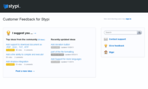 Stypi.uservoice.com thumbnail