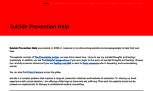 Suicidepreventionhelp.com thumbnail