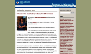 Summaryjudgments.lls.edu thumbnail