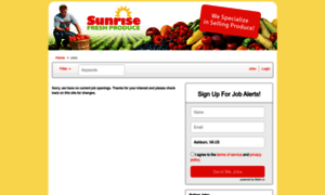 Sunrisefreshproduce.applicantpro.com thumbnail