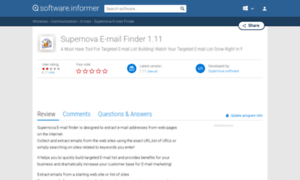 Supernova-e-mail-finder.software.informer.com thumbnail