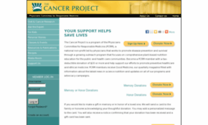 Support.cancerproject.org thumbnail