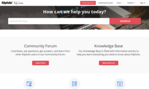 Support.klipfolio.com thumbnail