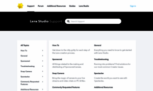 Support.lensstudio.com thumbnail