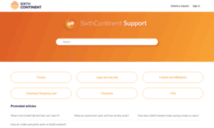 Support.sixthcontinent.com thumbnail