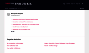 Support.snap360.ca thumbnail