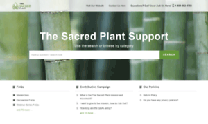 Support.thesacredplant.com thumbnail