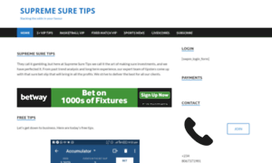 Supremesuretips.com thumbnail