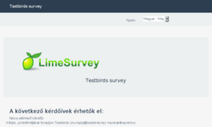 Survey.testbirds.hu thumbnail