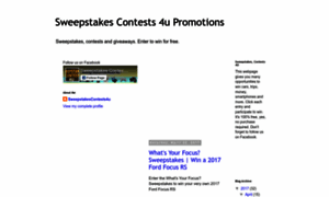 Sweepstakescontests4u.blogspot.com thumbnail