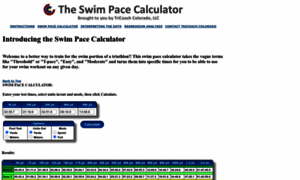 Swimpacecalculator.com thumbnail