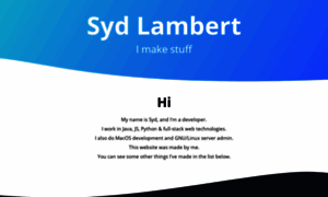 Sydlambert.com thumbnail