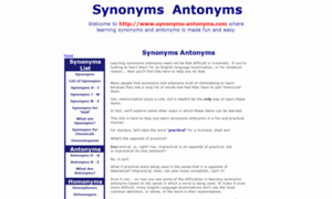 Synonyms-antonyms.com thumbnail