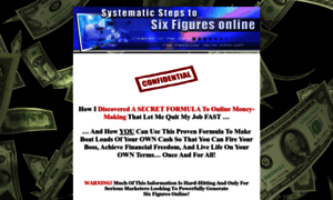 Systematic-steps-to-six-figures-online.seocertifiedtools.com thumbnail