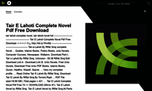 Tair-e-lahoti-complete-novel-pdf-free-download.simplecast.com thumbnail
