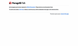 Talk.manageiq.org thumbnail