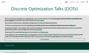 Talks.discreteopt.com thumbnail