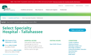 Tallahassee.selectspecialtyhospitals.com thumbnail