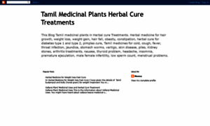 Tamilmedicinalplantsherbalcure.blogspot.com thumbnail