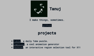 Tanuj.dev thumbnail