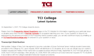 Tcicollege.edu thumbnail