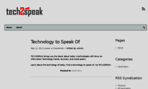 Tech2speak.com thumbnail