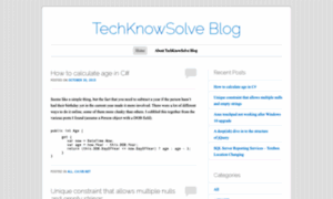 Techknowsolve.wordpress.com thumbnail